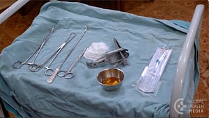 Setting Up for an IUD Insertion Still