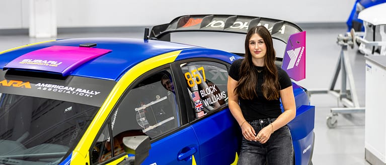 Lia Block Poses With Subaru WRX ARA24 2
