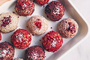 a picture of CBD-infused bliss balls