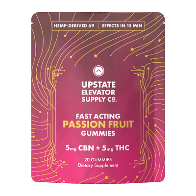 Delta-9 CBN THC Passion Fruit gummy front
