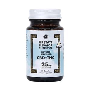 Elevated CBD+THC Capsules 25mg Front