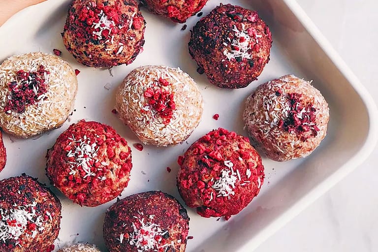 a picture of CBD-infused bliss balls