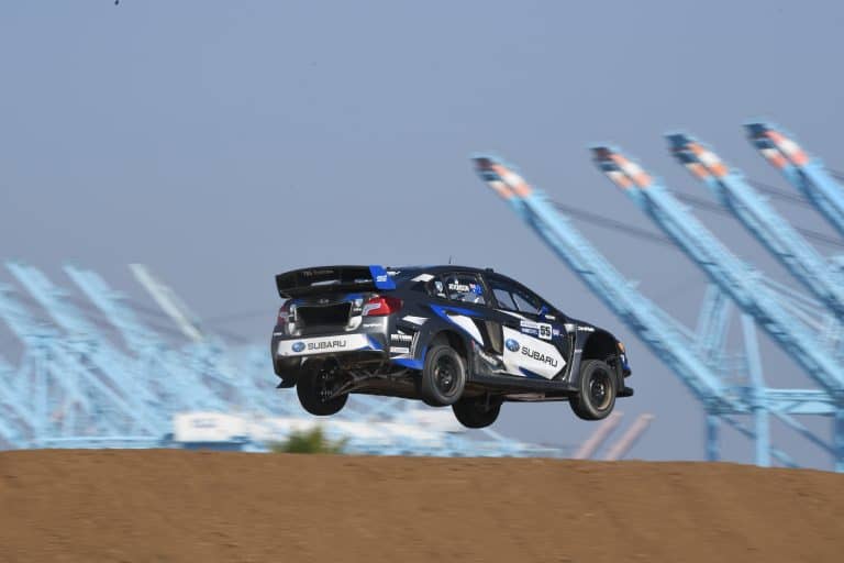 Chris Atkinson flies high in his Subaru at GRC LA 0LG 7269 768x512 1
